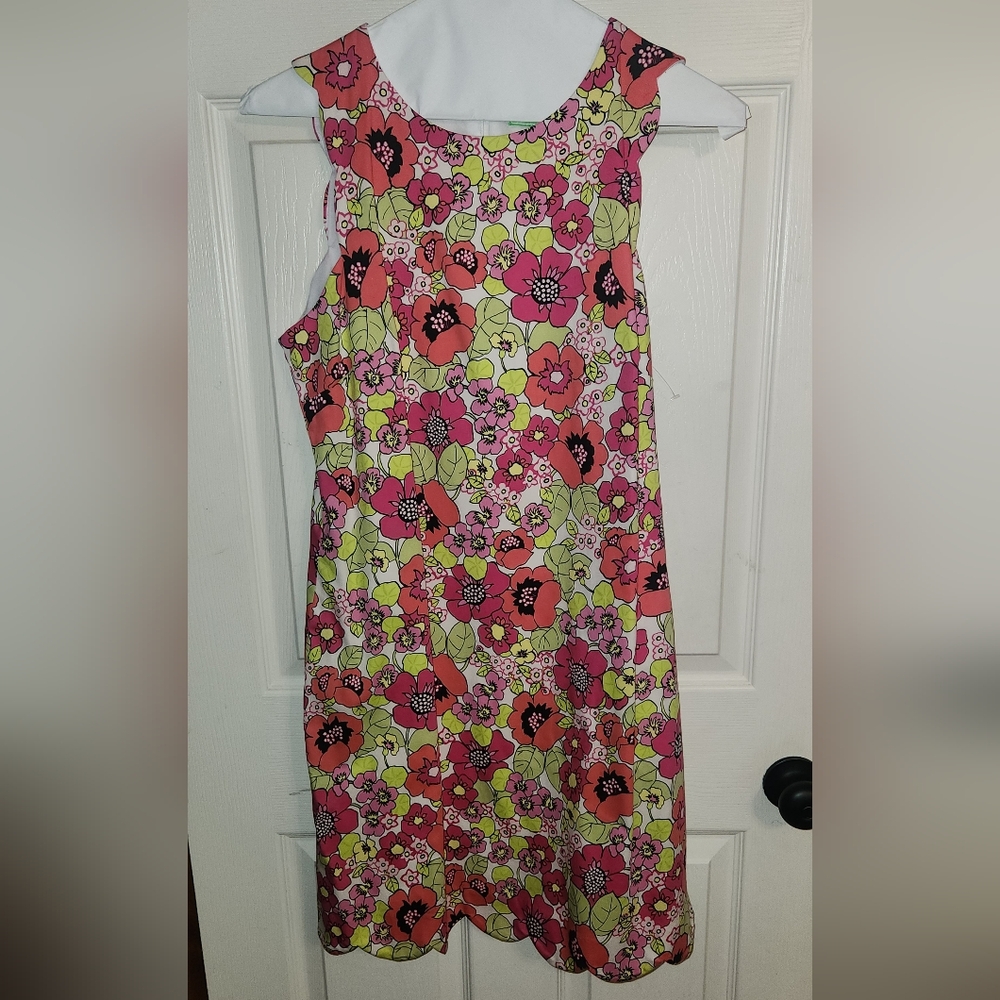 Papagallo scalloped sleeve sundress sz 12